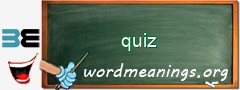 WordMeaning blackboard for quiz